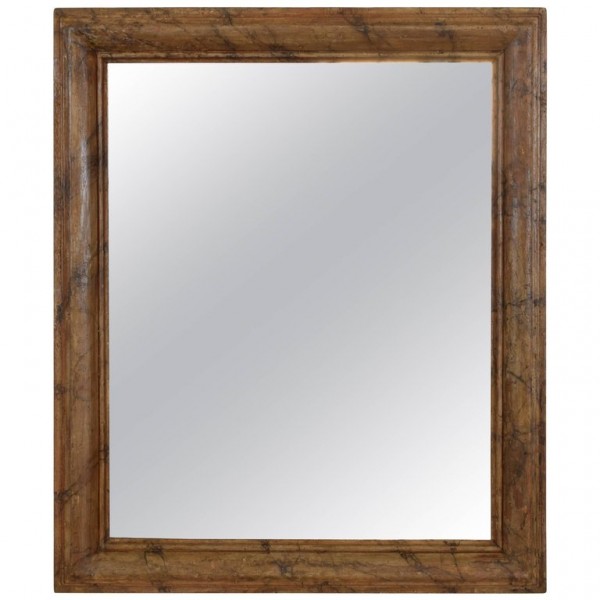 Faux Marble Painted Mirror