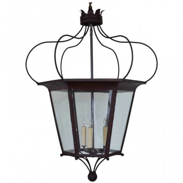Iron and Metal Hexagonal Tapering Lantern