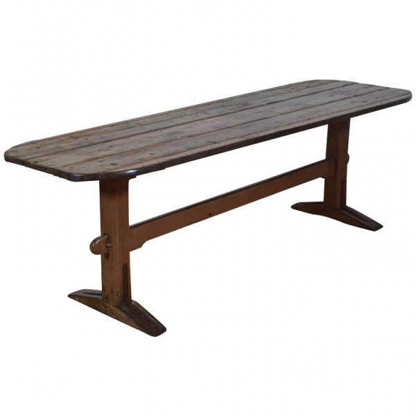 Pinewood and Painted Dining Table