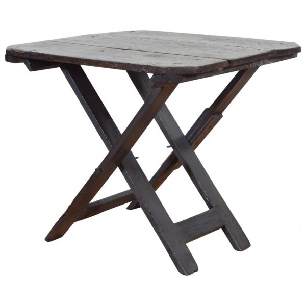 Walnut and Painted Folding Table