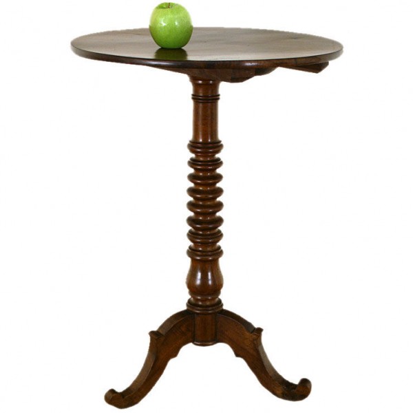 Walnut Round Pedestal Table