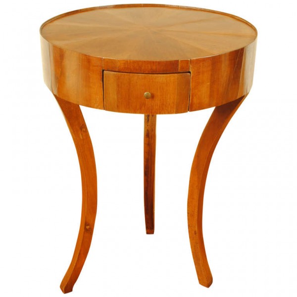 Walnut 1-Drawer Side Table