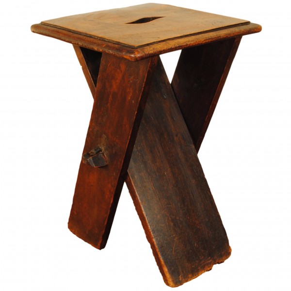 Stained Pine Milking Stool