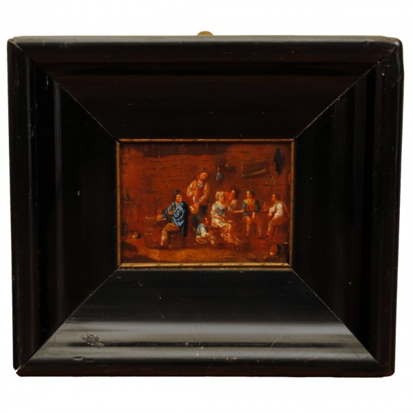 Oil Painting in Ebonized Frame