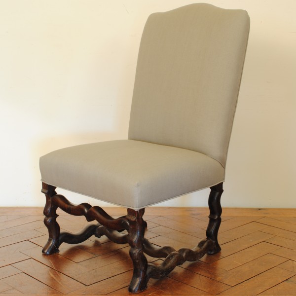 Low  Walnut Side Chair