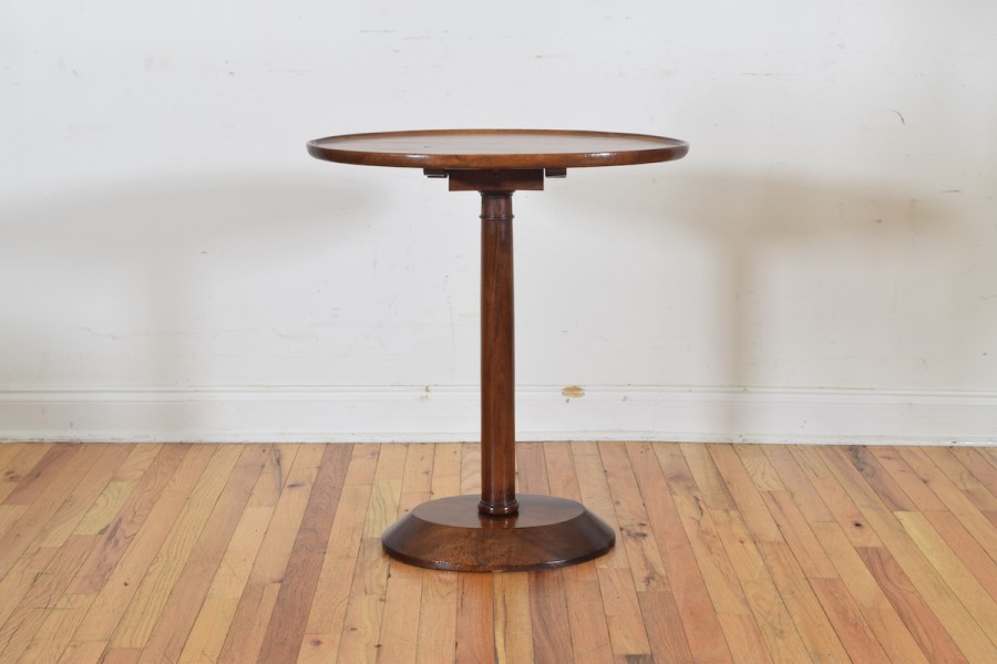 Oval Walnut Tilt-Top Table