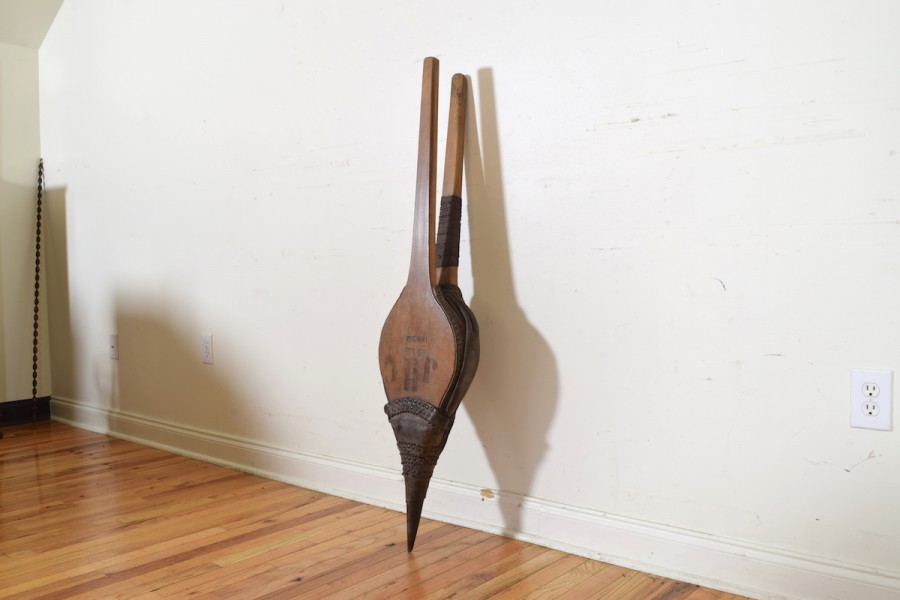 Large Wooden, Iron, and Leather Bellows