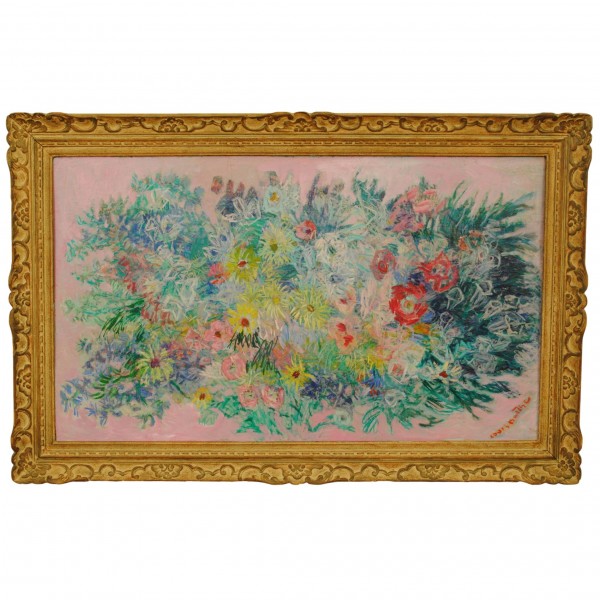 Oil on Canvas "Mai" signed Louis Barthe