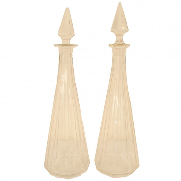 Near Pair of Glass Decanters