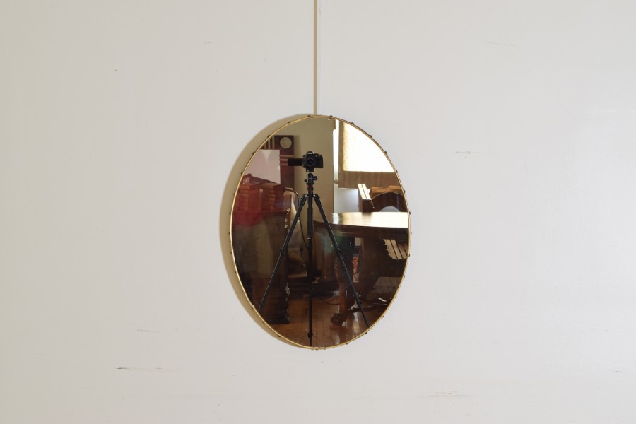 Brass Framed Oval Mirror