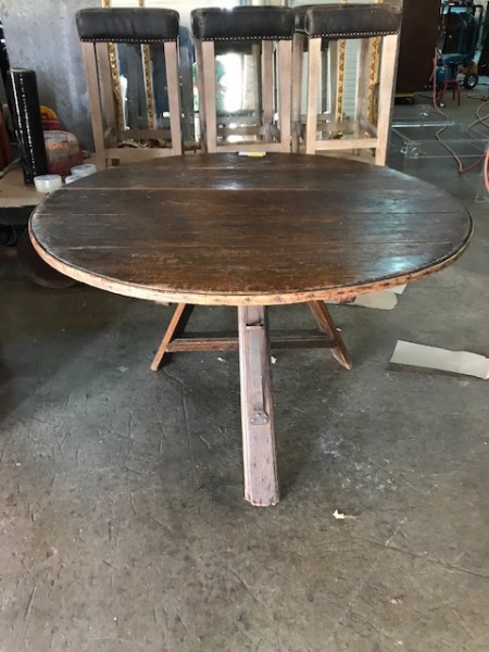 Large Pinewood Tilt-Top Table