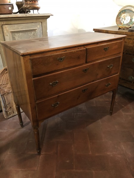 Walnut 4-Drawer Commode