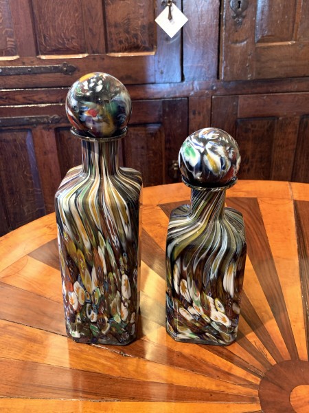Pair of Murano Art Glass Decanters