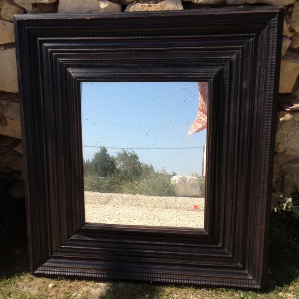Ebonized Carved Mirror