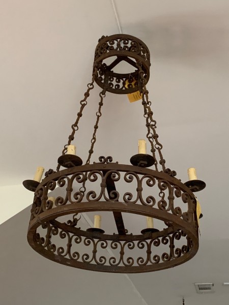 Wrought Iron 8-Light Chandelier