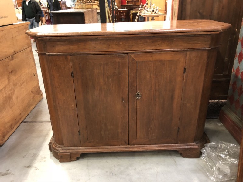 Walnut 1-Drawer, 2-Door Credenza