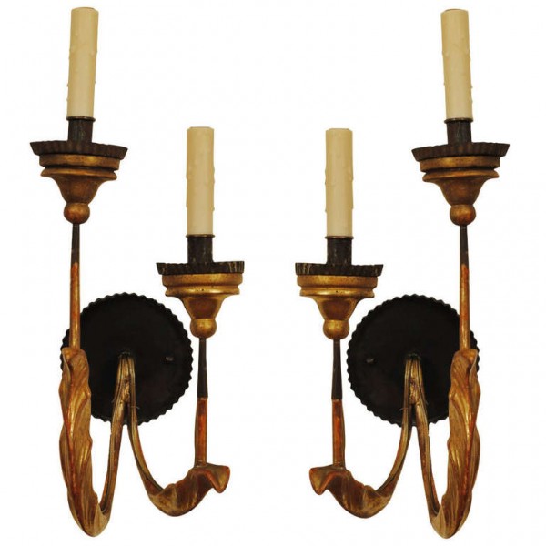 Pair of Giltwood Sconces