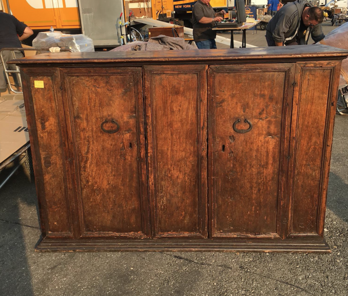 Poplar and Walnut 2-Door Credenza