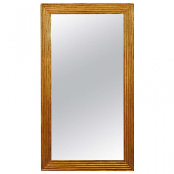 Tall Fluted Giltwood Mirror