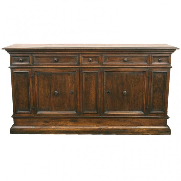 Exceptional Two Part Walnut Credenza
