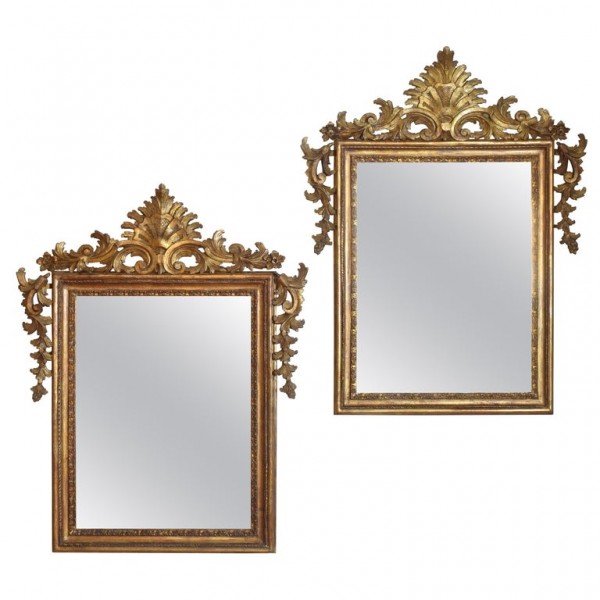 Pair of Carved Mecca Mirrors