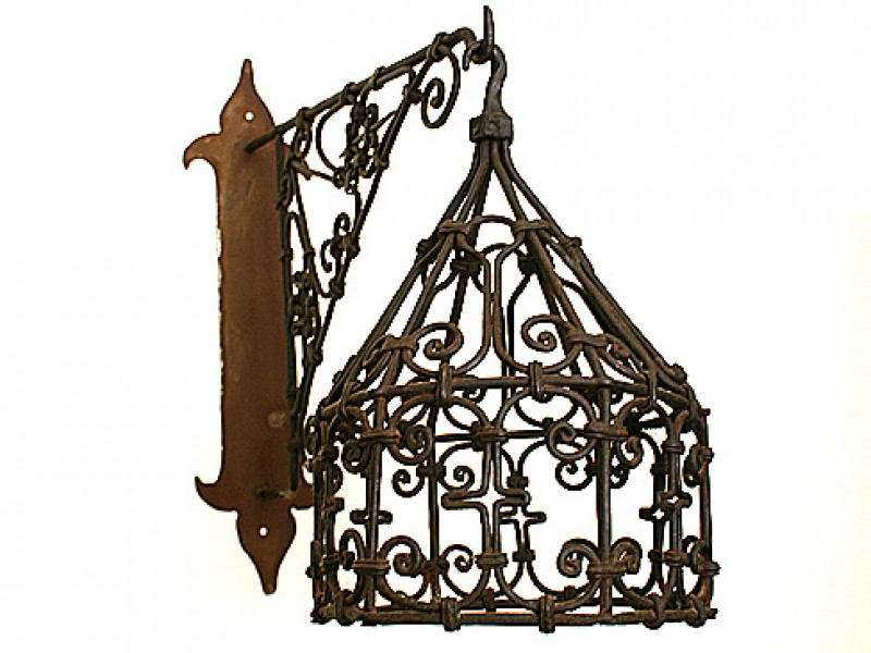 Wrought Iron Mounted Lantern