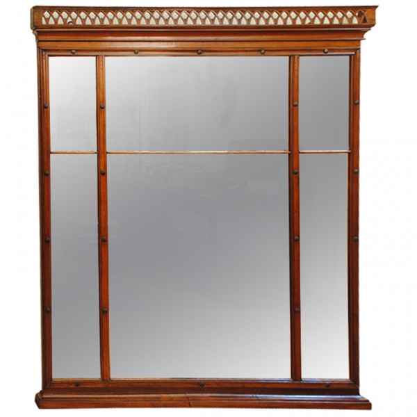Walnut Reticulated Mirror