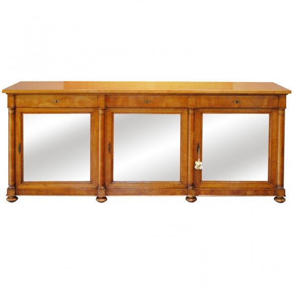 Maple and Mirrored Credenza