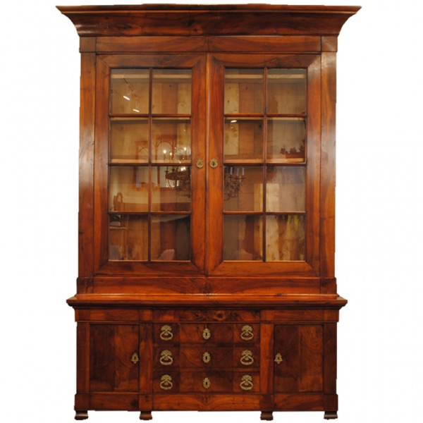 Walnut and Bronze Mounted Bibliotheque