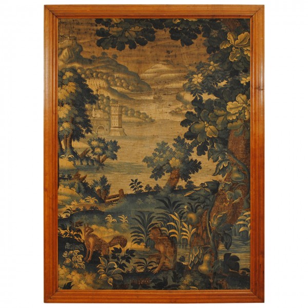 Large Framed Tapestry Fragment
