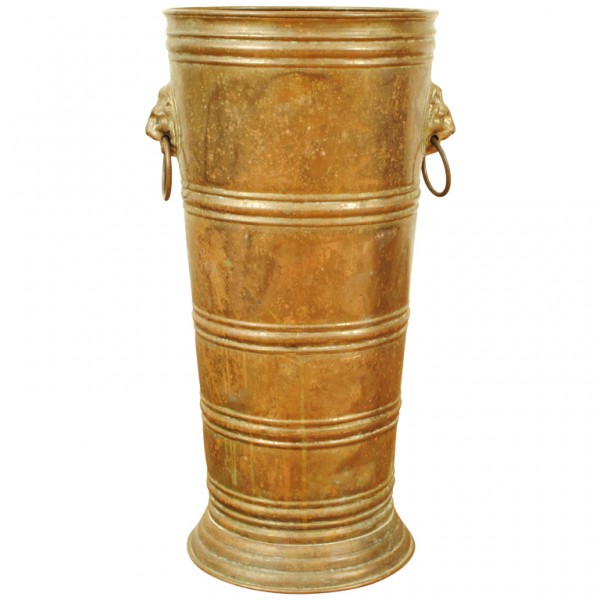 Brass on Copper Umbrella Stand