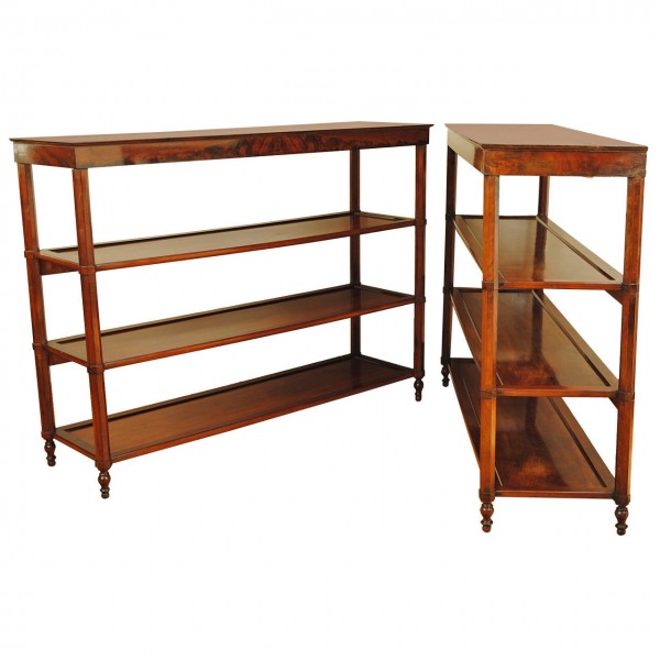 Pair of Mahogany Étagerés