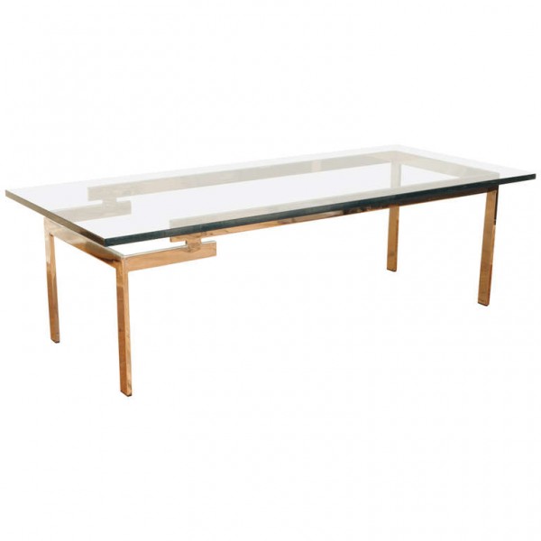 Chrome and Glass Coffee Table