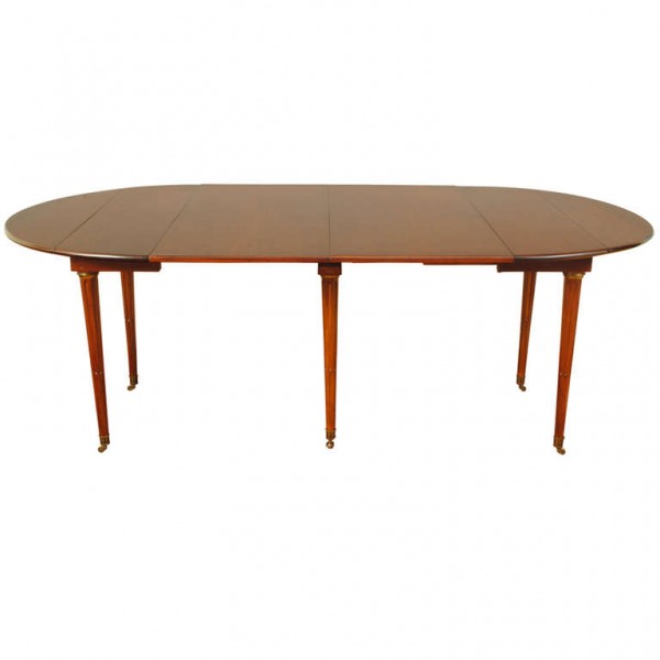 Mahogany and Brass Mounted Extension Dining Table