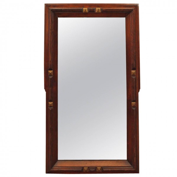 Bronze Mounted Walnut Wall Mirror