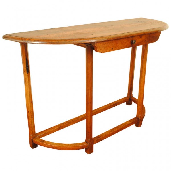 Walnut 1-Drawer Console Table