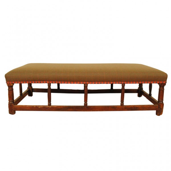 Large and Rare Walnut Bench or Daybed
