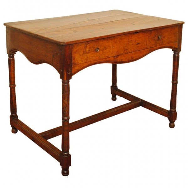 Walnut 1-Drawer Table