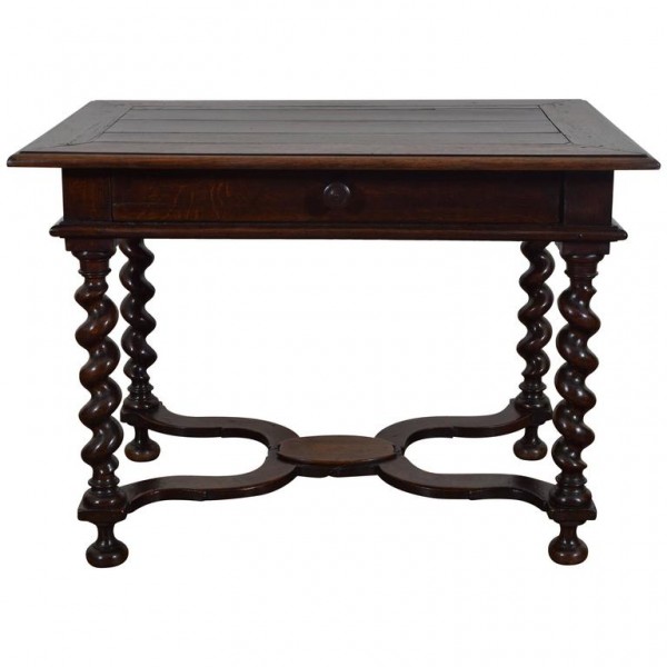 Oak 1-Drawer Side Table