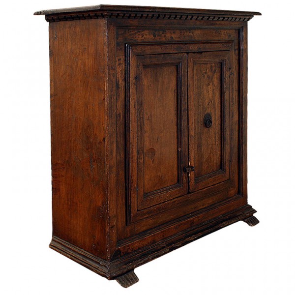 Walnut and Chestnut Tall 2-Door Credenza
