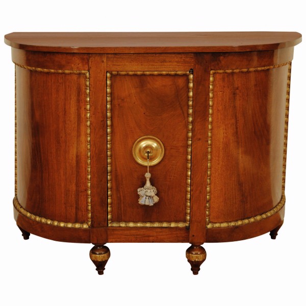 Fruitwood and Giltwood 1-Door Credenza
