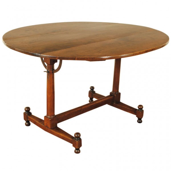 Rare Oval Walnut Dining Table