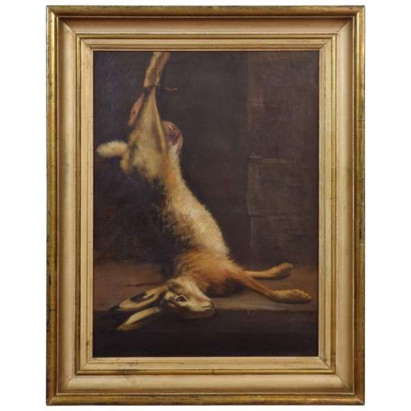 Signed Oil on Canvas, Still Life of Rabbit
