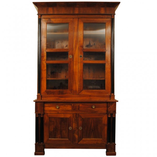 Massive Walnut and Ebonized Libreria