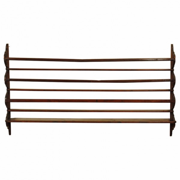 Walnut Wall-Mounted Plate Rack