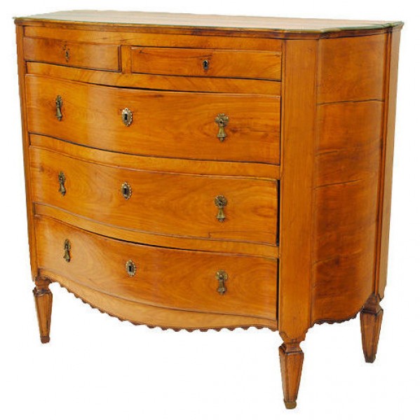 Fruitwood 5-Drawer Commode