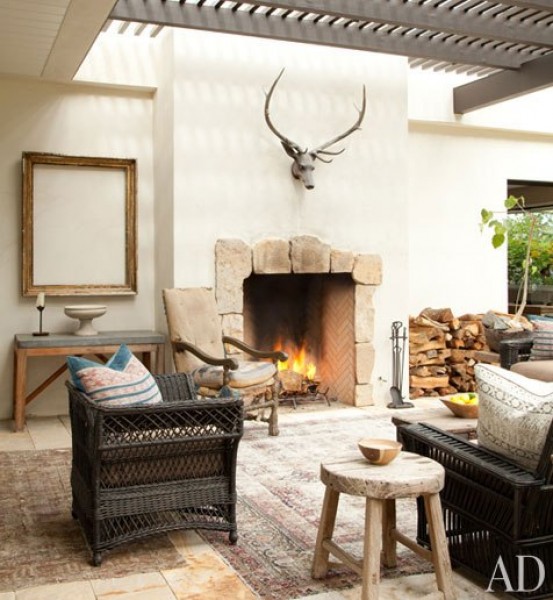 Oak & Upholstered Fauteuil