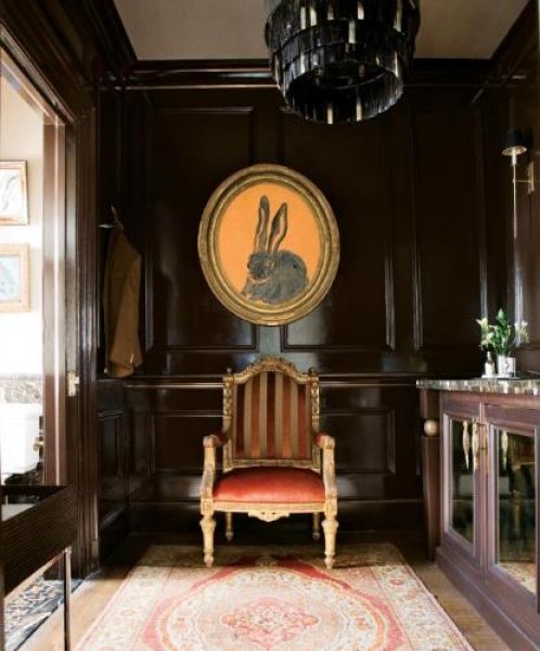 Rosewood Sideboard with Brass Gallery & Marble Top