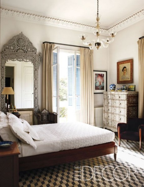 Silvered and Pressed Brass Wall Mirror