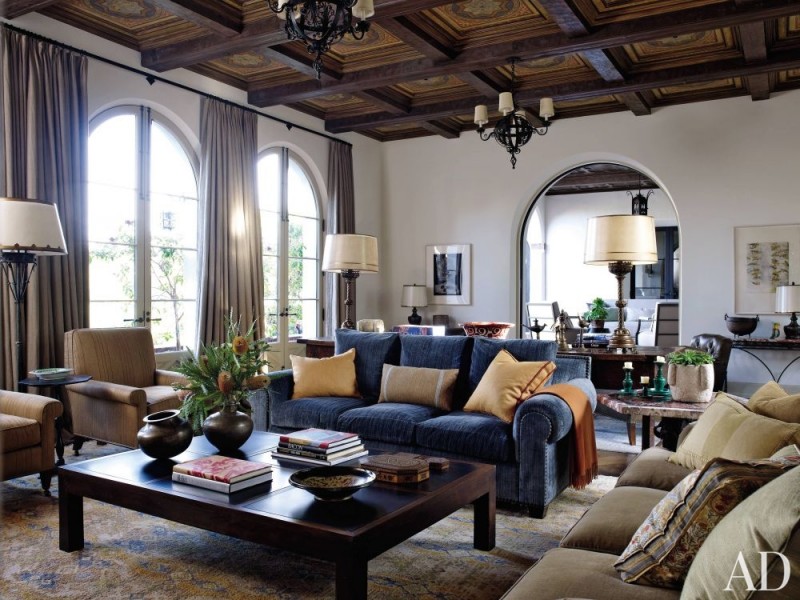 Pair of Wrought Iron and Copper Floorlamps
